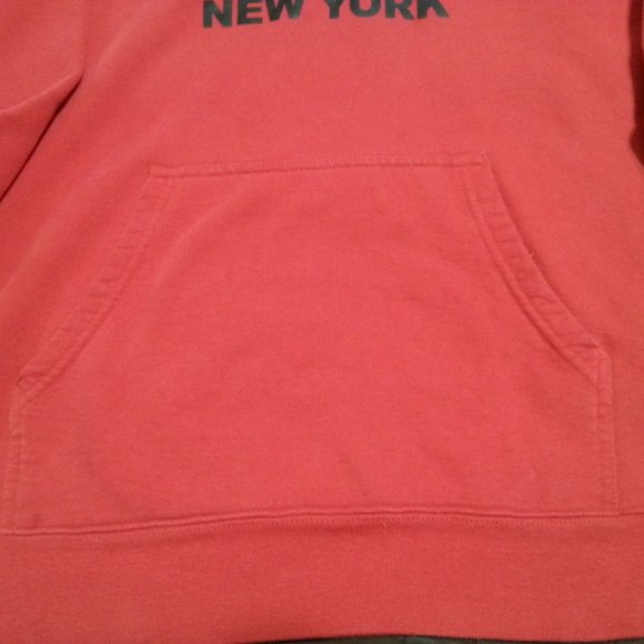 The North Face New York Hoodie Sweater Sweatshirt  Men's Large Red hooded - Picture 9 of 13